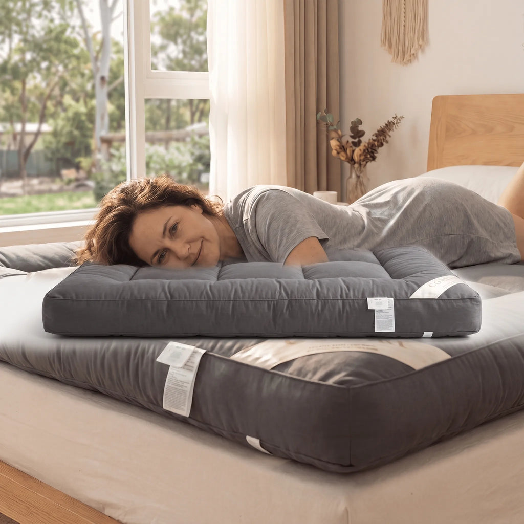 RestCloud - Surmatelas Rafraîchissant Matelassé Gris