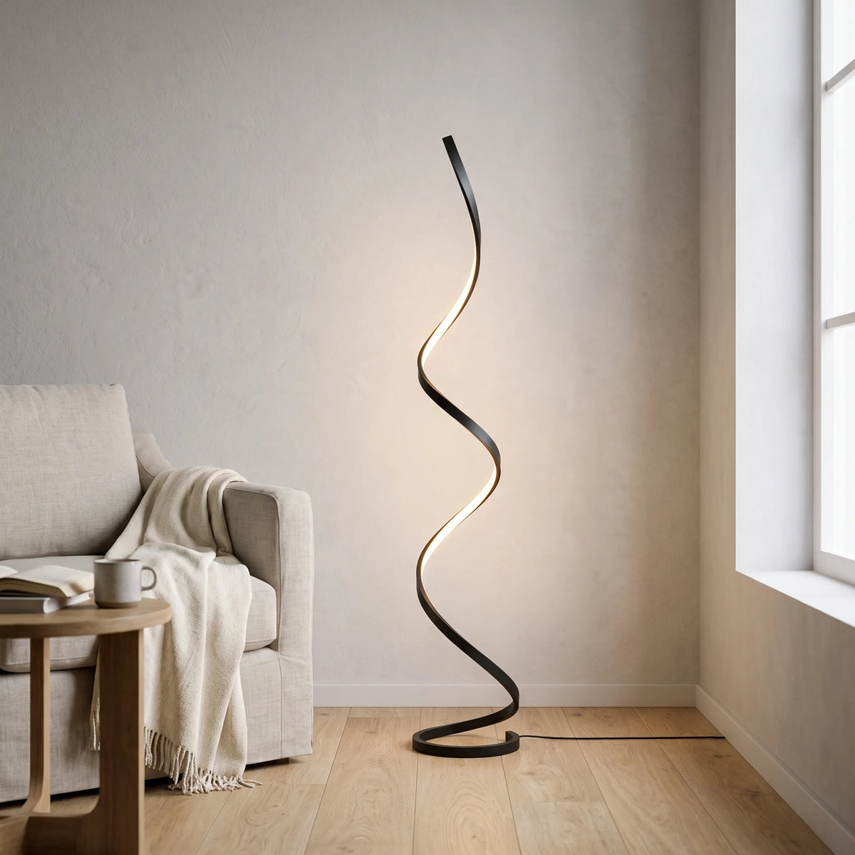 Spirlex - Lampadaire Led À Motif En Spirale