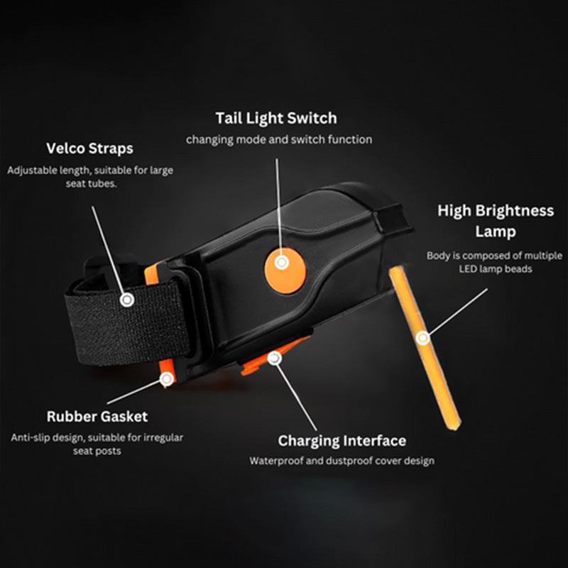 (1+1 Gratuit) Feu arrière LED pour vélo - Circuler en toute sécurité et visibilité !
